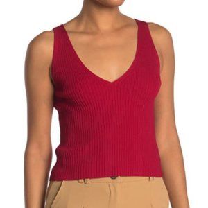 Red Theory Ribbed Knit Tank Medium